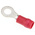 JST, R Insulated Ring Terminal, 4mm Stud Size, 0.25mm² to 1.65mm² Wire Size, Red