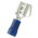 RS PRO Blue Insulated Female Spade Connector, Piggyback Terminal, 0.8 x 6.35mm Tab Size, 1.5mm² to 2.5mm²