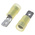 RS PRO Yellow Insulated Male Spade Connector, Tab, 0.8 x 6.35mm Tab Size, 4mm² to 6mm²