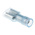RS PRO Blue Insulated Female Spade Connector, Double Crimp, 6.35 x 0.8mm Tab Size, 1.5mm² to 2.5mm²
