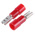 RS PRO Red Insulated Female Spade Connector, Receptacle, 2.8 x 0.8mm Tab Size, 0.5mm² to 1.5mm²
