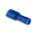 RS PRO Blue Insulated Female Spade Connector, Double Crimp, 6.35 x 0.8mm Tab Size, 1.5mm² to 2.5mm²