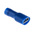RS PRO Blue Insulated Female Spade Connector, Double Crimp, 6.35 x 0.8mm Tab Size, 1.5mm² to 2.5mm²
