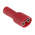 RS PRO Red Insulated Female Spade Connector, Double Crimp, 6.35 x 0.8mm Tab Size, 0.5mm² to 1.5mm²