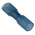 RS PRO Blue Insulated Female Spade Connector, Receptacle, 0.8 x 6.35mm Tab Size, 1.5mm² to 2.5mm²