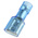 RS PRO Blue Insulated Female Spade Connector, Receptacle, 0.8 x 6.35mm Tab Size, 1.5mm² to 2.5mm²