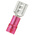 RS PRO Red Insulated Female Spade Connector, Receptacle, 0.8 x 6.35mm Tab Size, 0.5mm² to 1.5mm²