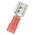 RS PRO Red Insulated Female Spade Connector, Receptacle, 0.8 x 6.35mm Tab Size, 0.5mm² to 1.5mm²