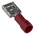 RS PRO Red Insulated Female Spade Connector, Receptacle, 0.8 x 6.35mm Tab Size, 0.5mm² to 1.5mm²