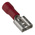 RS PRO Red Insulated Female Spade Connector, Receptacle, 0.8 x 6.35mm Tab Size, 0.5mm² to 1.5mm²
