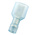 RS PRO Blue Insulated Male Spade Connector, Tab, 0.8 x 6.35mm Tab Size, 1.5mm² to 2.5mm²