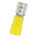 RS PRO Yellow Insulated Female Spade Connector, Receptacle, 0.8 x 6.35mm Tab Size