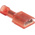 TE Connectivity Ultra-Fast Plus .250 Red Insulated Female Spade Connector, Receptacle, 6.35 x 0.81mm Tab Size, 0.3mm²