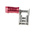 TE Connectivity PIDG FASTON .250 Red Insulated Female Spade Connector, Flag Terminal, 6.35 x 0.81mm Tab Size, 0.3mm² to
