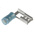 TE Connectivity PIDG FASTON .250 Blue Insulated Female Spade Connector, Flag Terminal, 6.35 x 0.81mm Tab Size, 1.2mm²