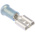 TE Connectivity PIDG FASTON .250 Blue Insulated Female Spade Connector, Receptacle, 6.35 x 0.81mm Tab Size, 1mm² to