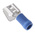 JST FVDDFM Blue Insulated Female Spade Connector, Piggyback Terminal, 6.3 x 0.8mm Tab Size, 1mm² to 2.6mm²