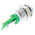RS PRO Green Panel Mount Indicator, 2V dc, 8mm Mounting Hole Size, Solder Tab Termination
