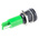 RS PRO Green Panel Mount Indicator, 230V ac, 16mm Mounting Hole Size, Solder Tab Termination, IP67