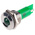 RS PRO Green Panel Mount Indicator, 24V, 19mm Mounting Hole Size, Solder Tab Termination, IP67