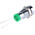 RS PRO Green Panel Mount Indicator, 2V dc, 8mm Mounting Hole Size, Solder Tab Termination