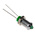 RS PRO Green Panel Mount Indicator, 2V dc, 6mm Mounting Hole Size, Lead Pin Termination