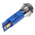RS PRO Blue Panel Mount Indicator, 12mm Mounting Hole Size, Solder Tab Termination, IP67
