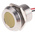 RS PRO Yellow Panel Mount Indicator, 12V dc, 22mm Mounting Hole Size, Lead Wires Termination, IP67