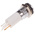 RS PRO Orange Panel Mount Indicator, 110V ac, 14.5mm Mounting Hole Size, Solder Tab Termination, IP40