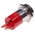 RS PRO Red Panel Mount Indicator, 12V, 22mm Mounting Hole Size, Solder Tab Termination