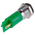 RS PRO Green Panel Mount Indicator, 14mm Mounting Hole Size, Solder Tab Termination, IP67
