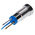 RS PRO Blue Panel Mount Indicator, 2V dc, 8mm Mounting Hole Size, Solder Tab Termination
