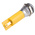 RS PRO Yellow Panel Mount Indicator, 230V ac, 12mm Mounting Hole Size, IP67