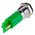 RS PRO Green Panel Mount Indicator, 110V ac, 14.5mm Mounting Hole Size, Solder Tab Termination, IP40