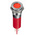 RS PRO Red Panel Mount Indicator, 24V dc, 12mm Mounting Hole Size, Faston, Solder Lug Termination, IP67