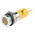 RS PRO Yellow Panel Mount Indicator, 12V dc, 14mm Mounting Hole Size, Solder Tab Termination, IP67