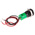 RS PRO Green Panel Mount Indicator, 12V dc, 14mm Mounting Hole Size, Lead Wires Termination, IP67