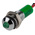 RS PRO Green Panel Mount Indicator, 24V dc, 6mm Mounting Hole Size, Lead Wires Termination, IP67