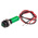 RS PRO Green Panel Mount Indicator, 110V ac, 8mm Mounting Hole Size, Lead Wires Termination, IP67