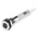 RS PRO White Panel Mount Indicator, 24V dc, 8mm Mounting Hole Size, Faston, Solder Lug Termination, IP67