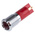 RS PRO Red Panel Mount Indicator, 110V ac, 14mm Mounting Hole Size, Faston, Solder Lug Termination, IP67