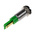 RS PRO Green Panel Mount Indicator, 6V dc, 8mm Mounting Hole Size, Faston, Solder Lug Termination, IP67