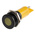 RS PRO Yellow Panel Mount Indicator, 230V ac, 16mm Mounting Hole Size, Solder Tab Termination, IP67