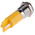 RS PRO Yellow Panel Mount Indicator, 12V dc, 14mm Mounting Hole Size, Solder Tab Termination