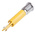 RS PRO Yellow Panel Mount Indicator, 12V, 8mm Mounting Hole Size, Solder Tab Termination, IP67