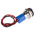 RS PRO Blue Panel Mount Indicator, 12V dc, 14mm Mounting Hole Size, Lead Wires Termination, IP67