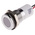 RS PRO White Panel Mount Indicator, 24V dc, 14mm Mounting Hole Size, Lead Wires Termination, IP67