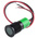 RS PRO Green Panel Mount Indicator, 12V dc, 14mm Mounting Hole Size, Lead Wires Termination, IP67