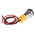 RS PRO Yellow Panel Mount Indicator, 24V dc, 14mm Mounting Hole Size, Lead Wires Termination, IP67