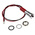 RS PRO Red Panel Mount Indicator, 24V dc, 8mm Mounting Hole Size, Lead Wires Termination, IP67